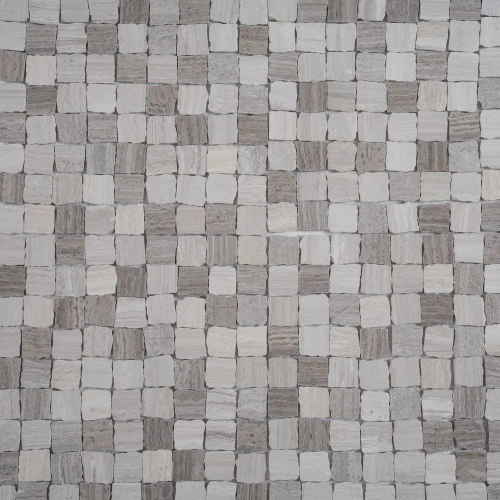 Plaza Wooden Beige Marble Mosaic Tile | Tile Club
