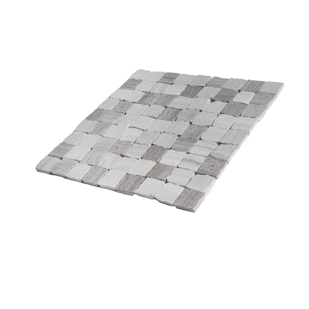 Plaza Wooden Beige Marble Mosaic Tile | Tile Club