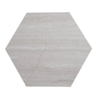 10 Inch Hexagon Wooden Beige Marble Mosaic Tile | Tile Club