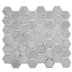 Selo Hex Wooden Beige Marble Mosaic Tile