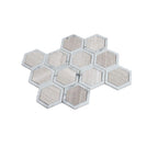 Selo Hex Wooden Beige Marble Mosaic Tile