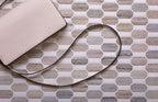 Sand Valley And Thassos Wave Marble Mosaic Tile | Tile Club