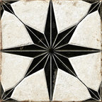 San Clemente Black Star 8.78 x 8.78 Porcelain Tile