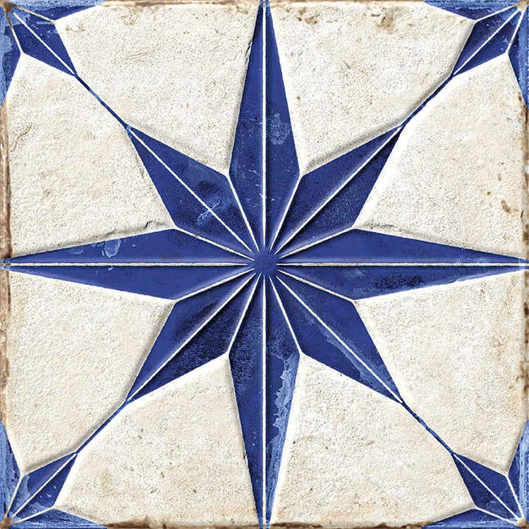 San Clemente Blue Star 8.78 x 8.78 Porcelain Tile
