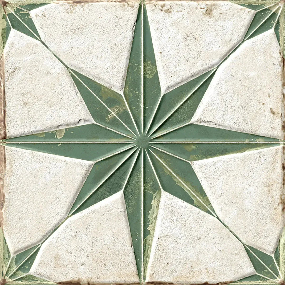 San Clemente Green Star 8.78 x 8.78 Porcelain Tile
