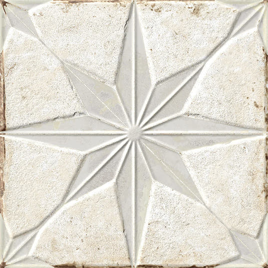 San Clemente White Star 8.78 x 8.78 Porcelain Tile Sample