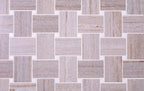 Sand Valley And Thassos Large Basket Weave Tile Floor