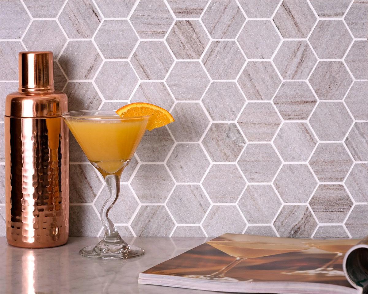 Sand Valley Honed Hexagon Mosaic Tile 2" | Tile Club