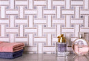 basketweave marble tile
