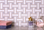 basketweave marble tile