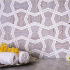 Sand Valley & Thassos Star Mosaic Tile