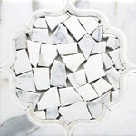 Santorini Medallion White Marble Mosaic TIle