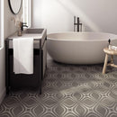 Santorini Retro Star Gray Marble Mosaic Tile | Tile Club