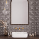 Santorini Retro Star Gray Marble Mosaic Tile | Tile Club
