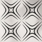 Santorini Retro Star White and Black Marble Mosaic TIle