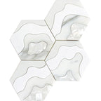 Santorini Shell Wave Marble Mosaic TIles