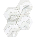 Santorini Shell Wave Marble Mosaic TIles