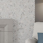 Santorini White Petals Marble Mosaic Tile | Tile Club