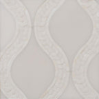 Santorini White Shell Laurel Marble Mosaic Tile | Tile Club