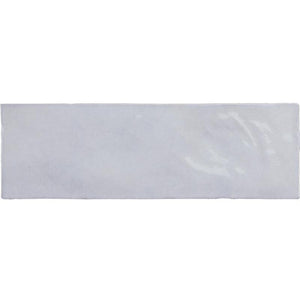 La Riviera Lavanda Blue Ceramic Subway Tile 2.5x8" Sample