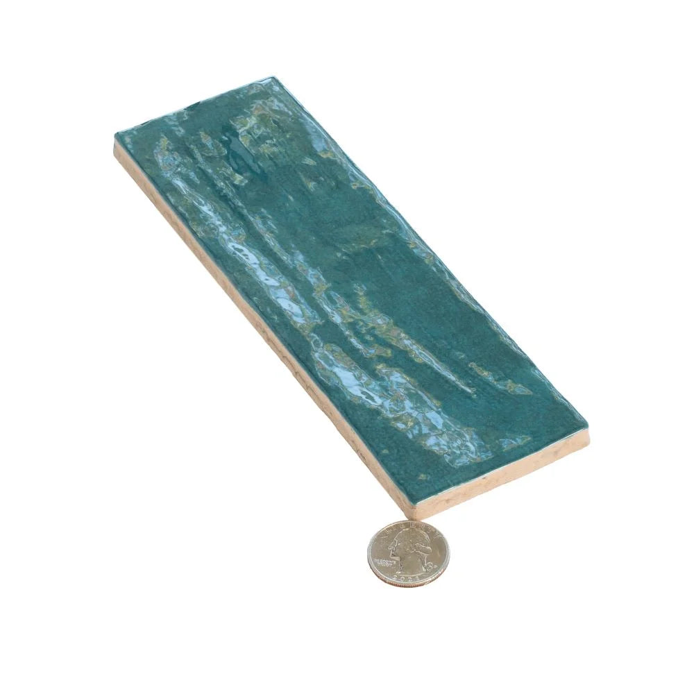 La Riviera Quetzal Ceramic Subway Tile 2.5x8"