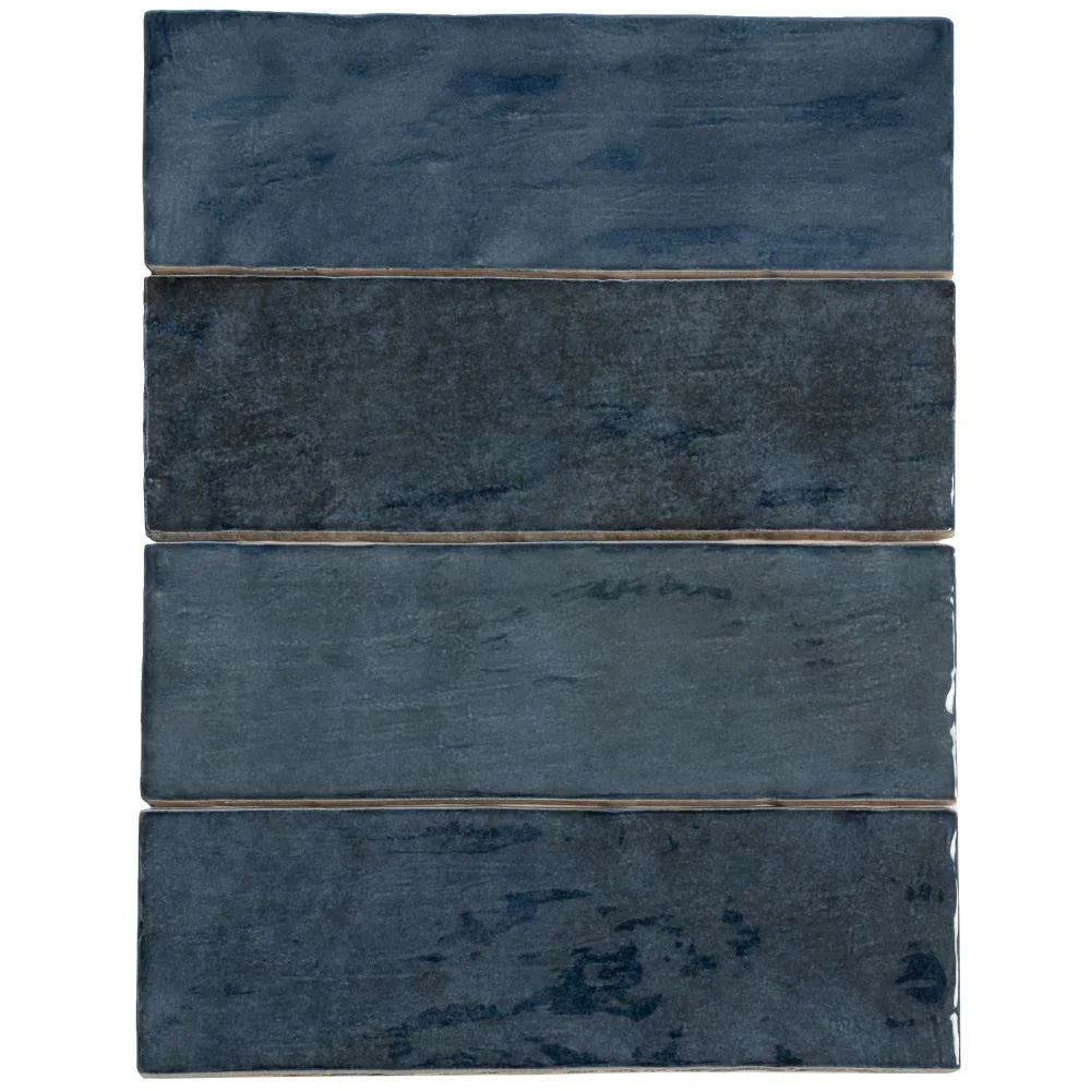 La Riviera Blue Reef Ceramic Subway Tile 2.5x8"