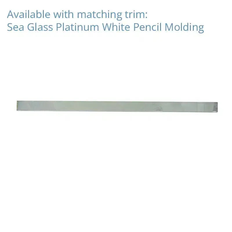 Sea Glass Louvre Platinum White Mosaic Tile | Tile Club