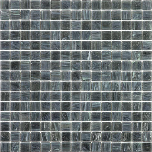 Shaded Blue & Grey Mixed Squares Glass Pool Tile