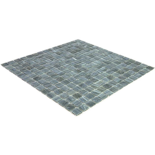 Shaded Blue & Grey Mixed Squares Glass Pool Tile | Tile Club