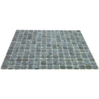 Shaded Blue & Grey Mixed Squares Glass Pool Tile | Tile Club