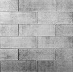 11.8" x 11.8" Silver Fabric Glass Subway Mosaic Tile