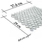 Silver Diamond Glass Mosaic Tile | Tile Club