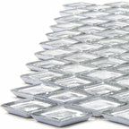 Silver Diamond Glass Mosaic Tile | Tile Club