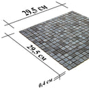 Slate Grey Mixed Squares Glass Pool Tile | Tile Club