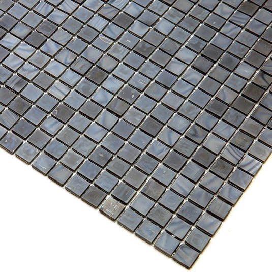 Slate Grey Mixed Squares Glass Pool Tile | Tile Club