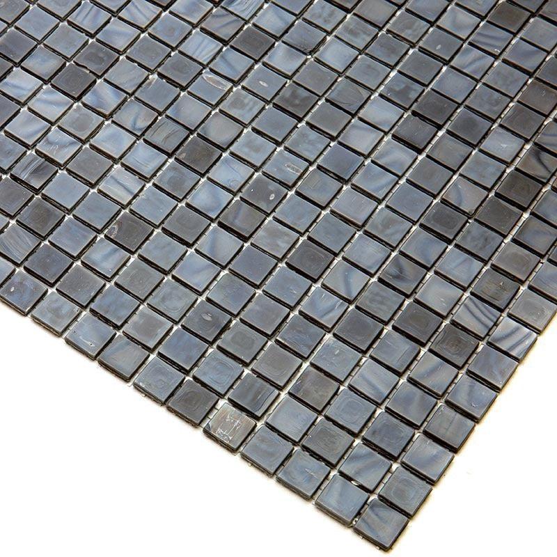 Slate Grey Mixed Squares Glass Pool Tile | Tile Club