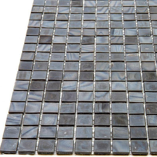 Slate Grey Mixed Squares Glass Pool Tile | Tile Club