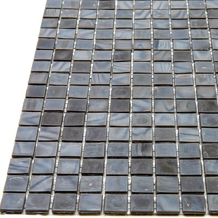 Slate Grey Mixed Squares Glass Pool Tile | Tile Club