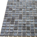 Slate Grey Mixed Squares Glass Pool Tile | Tile Club