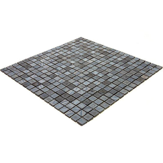 Slate Grey Mixed Squares Glass Pool Tile | Tile Club