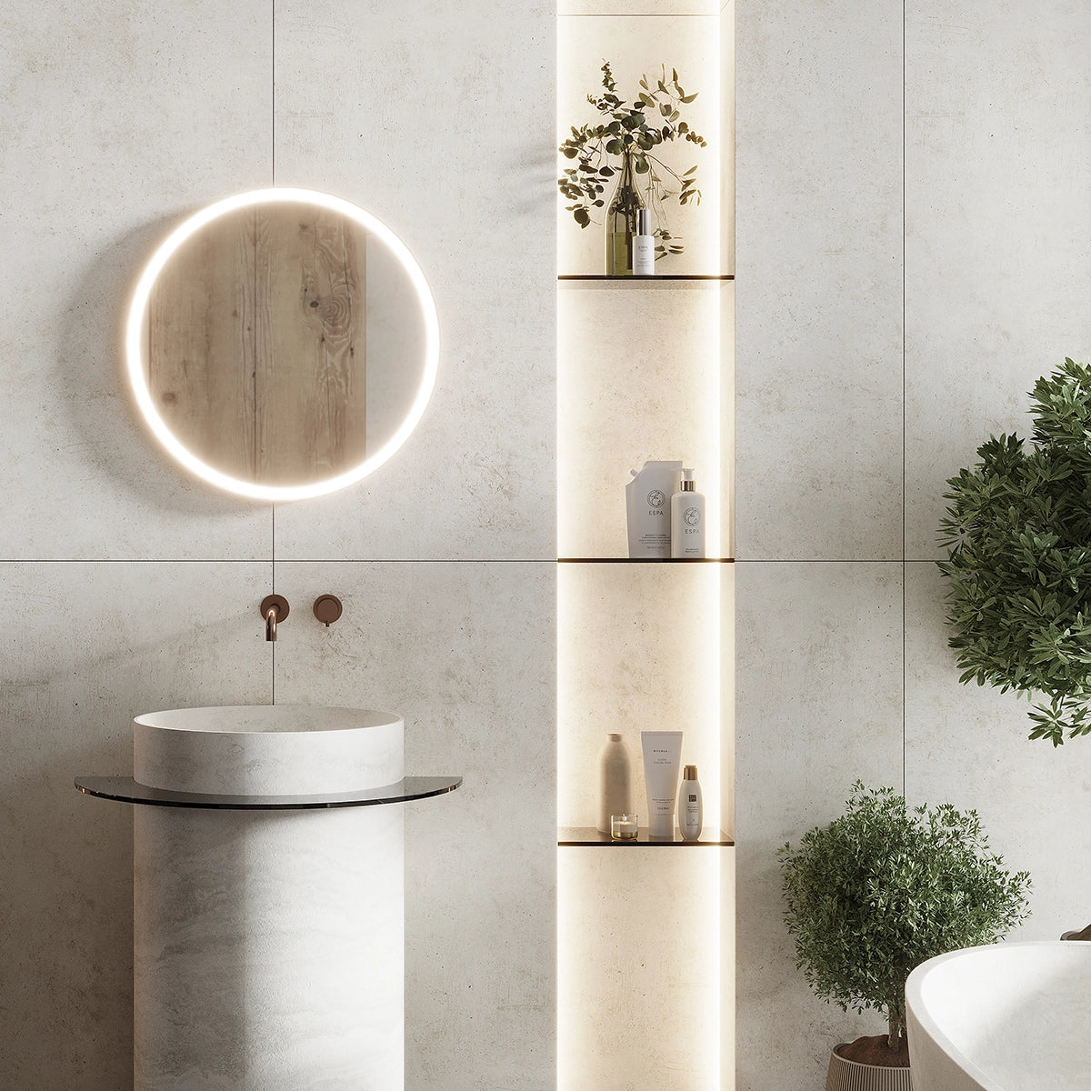 SlimTile Alexandria Concrete Waterproof Wall Cladding Bathroom Wall Tile