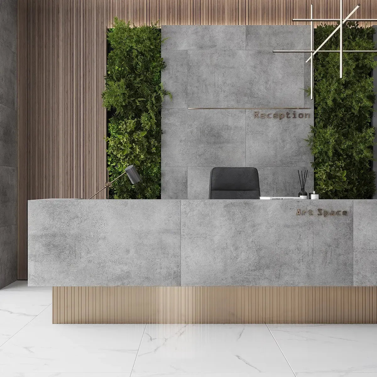 SlimTile Lincoln Concrete Waterproof Wall Cladding | Tile Club