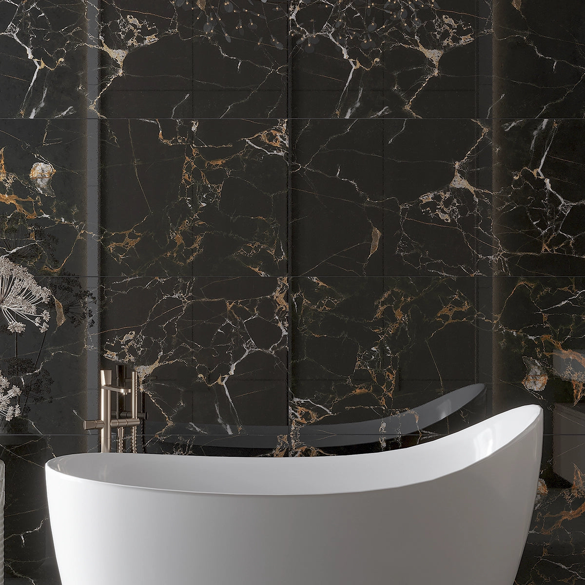 SlimTile Madison Polished Marble Waterproof Wall Cladding | Tile Club