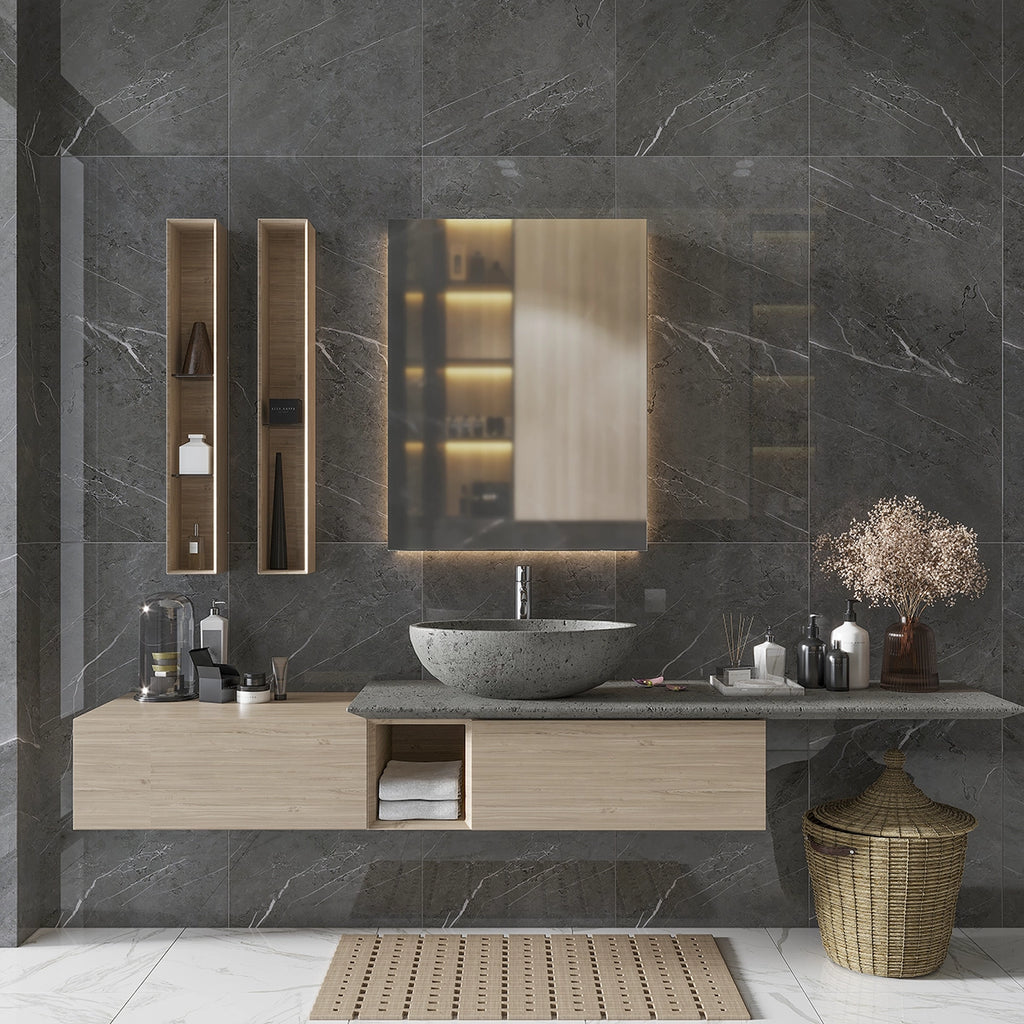 SlimTile Zellwood Polished Marble Waterproof Wall Cladding | Tile Club