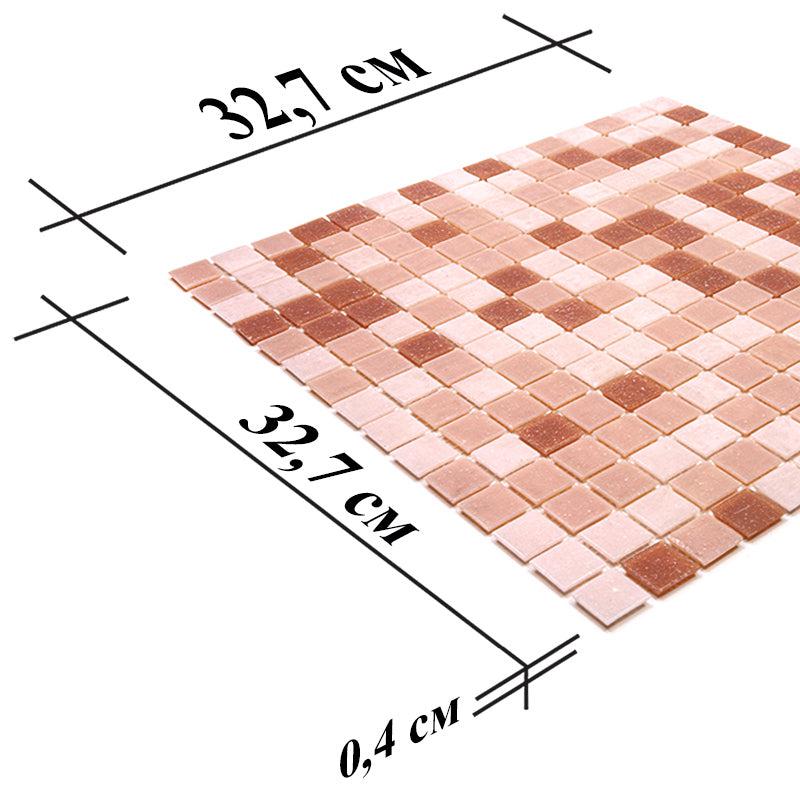 Soft Rose Mixed Squares Glass Tile | Tile Club