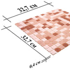 Soft Rose Mixed Squares Glass Tile | Tile Club