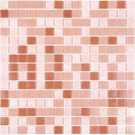 Soft Rose Mixed Squares Glass Tile Sample