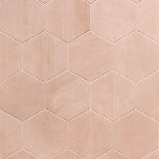 Sola Ochre Hexagon Porcelain Tile Installation