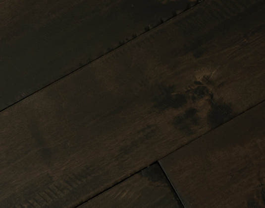 Hand Scraped Dark Brown Maple Solid Wood | Tile Club