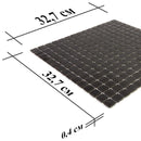 Space Black Squares Glass Pool Tile | Tile Club